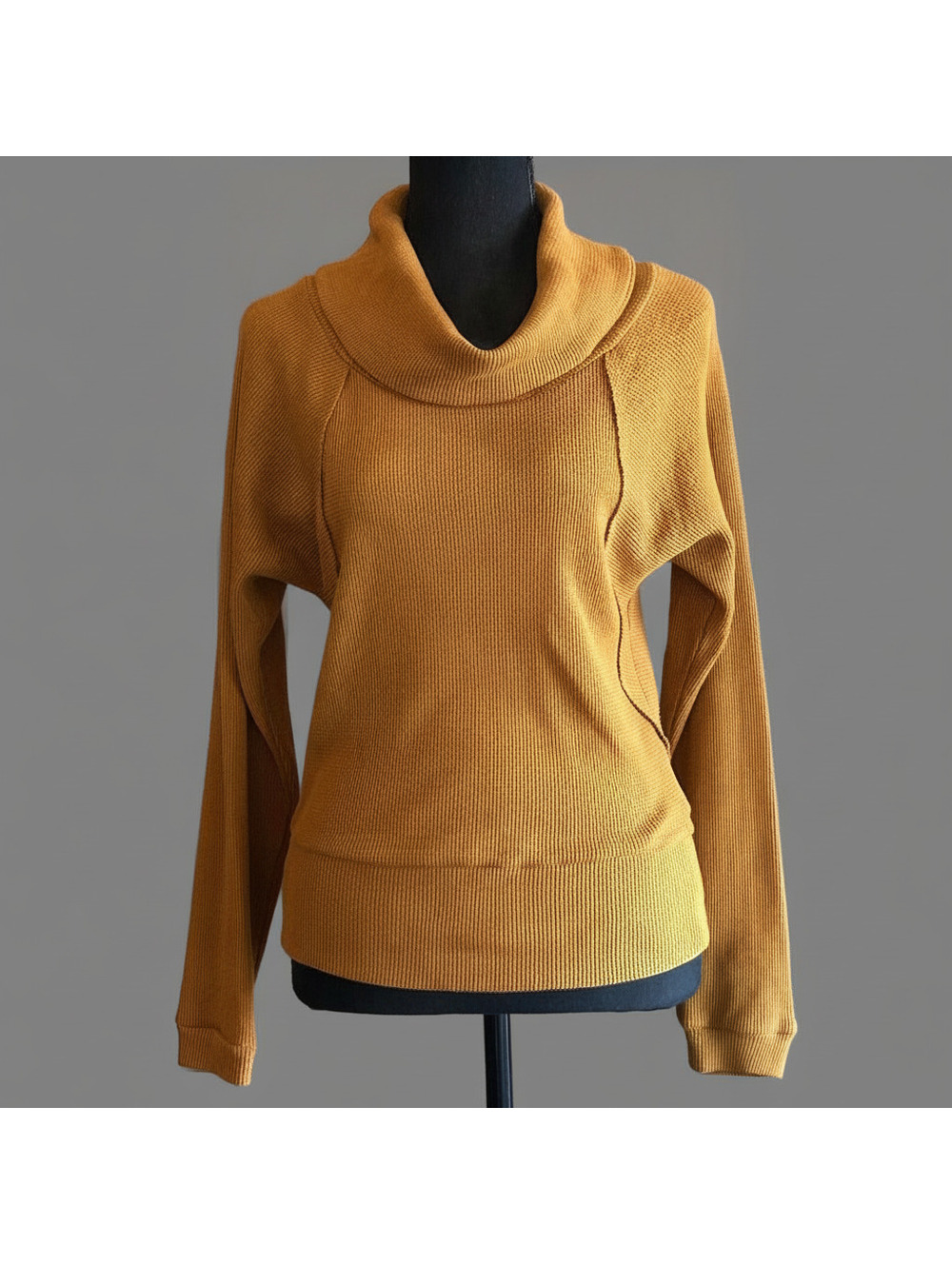 Pilcro Anthropologie Womens Mustard Turtleneck Sweater Size XS Cozycore